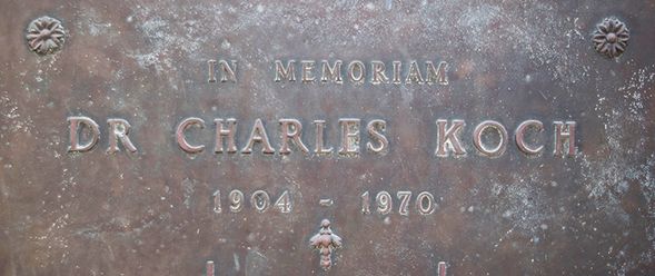 Charles Koch memorial plaque